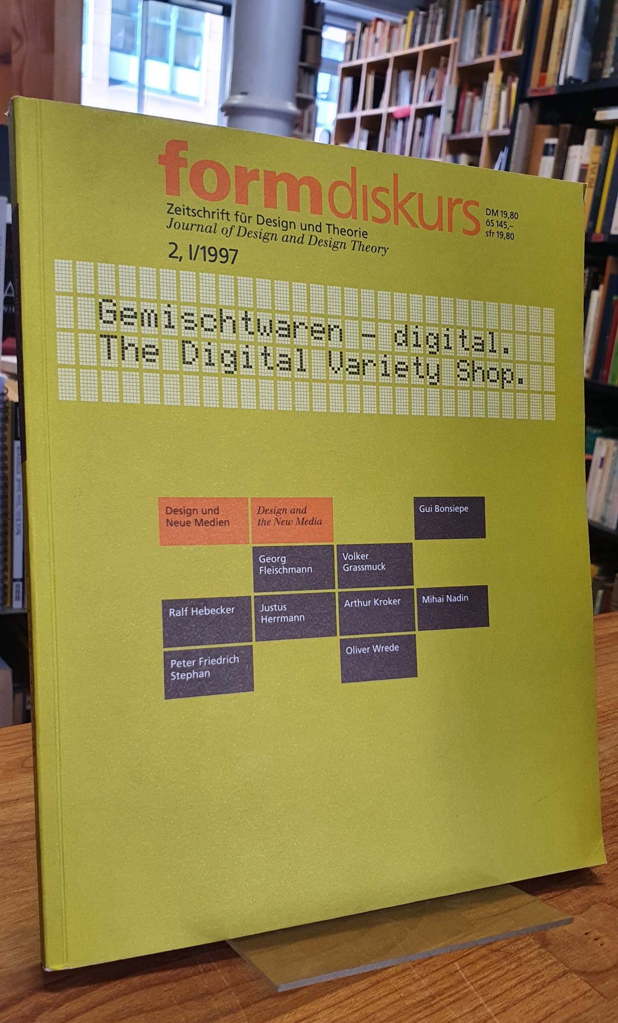 Bürdek, Formdiskurs – Zeitschrift 2, I/1997 Bürdek, Formdiskurs – Zeitschrift 2, I/1997
