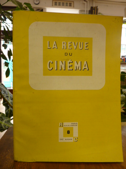 Auriol, La Revue du Cinema – Cahiers mensuels de l’art du film, No. 8,