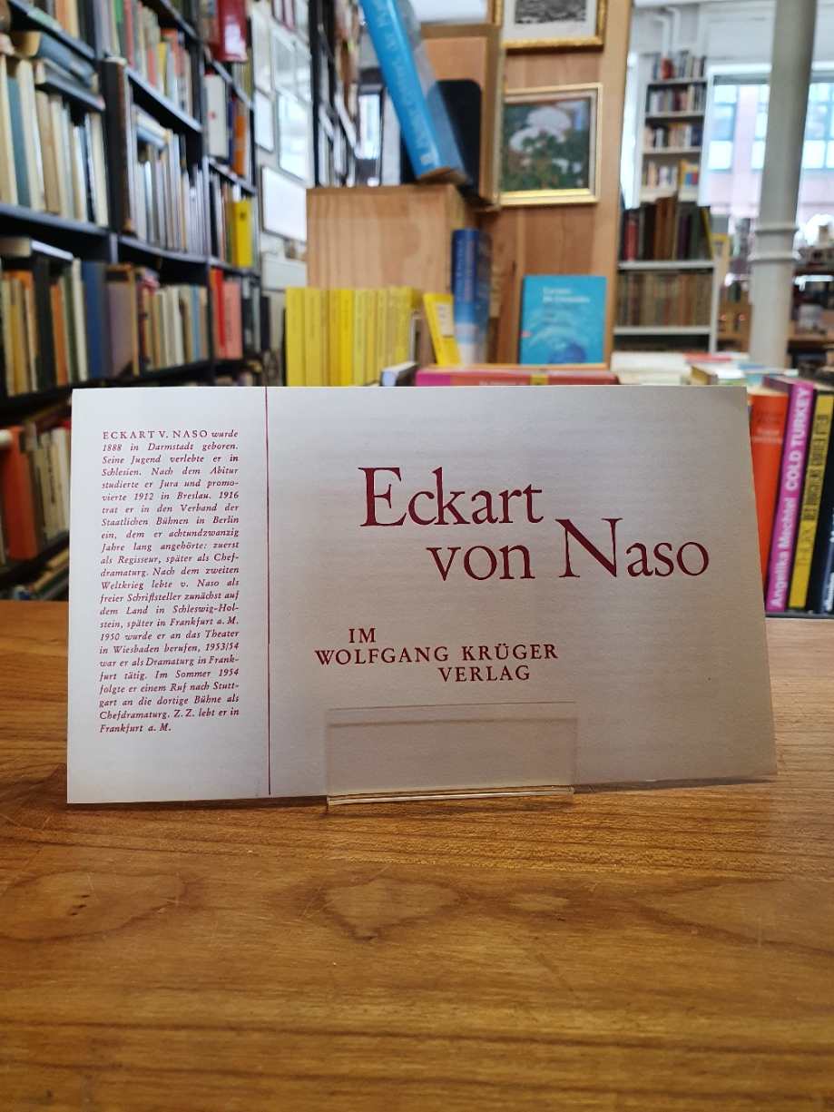 Naso, Verlagswerbung für ‚Eckart von Naso im Wolfgang Krüger Verlag‘,