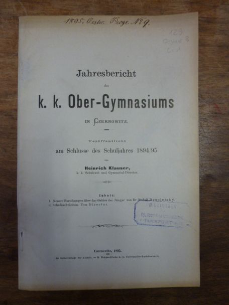 Dewoletzky, Teil 1. Neuere Forschungen über das Gebiss der Sänger, Teil 2. Schul Dewoletzky, Teil 1. Neuere Forschungen über das Gebiss der Sänger, Teil 2. Schul
