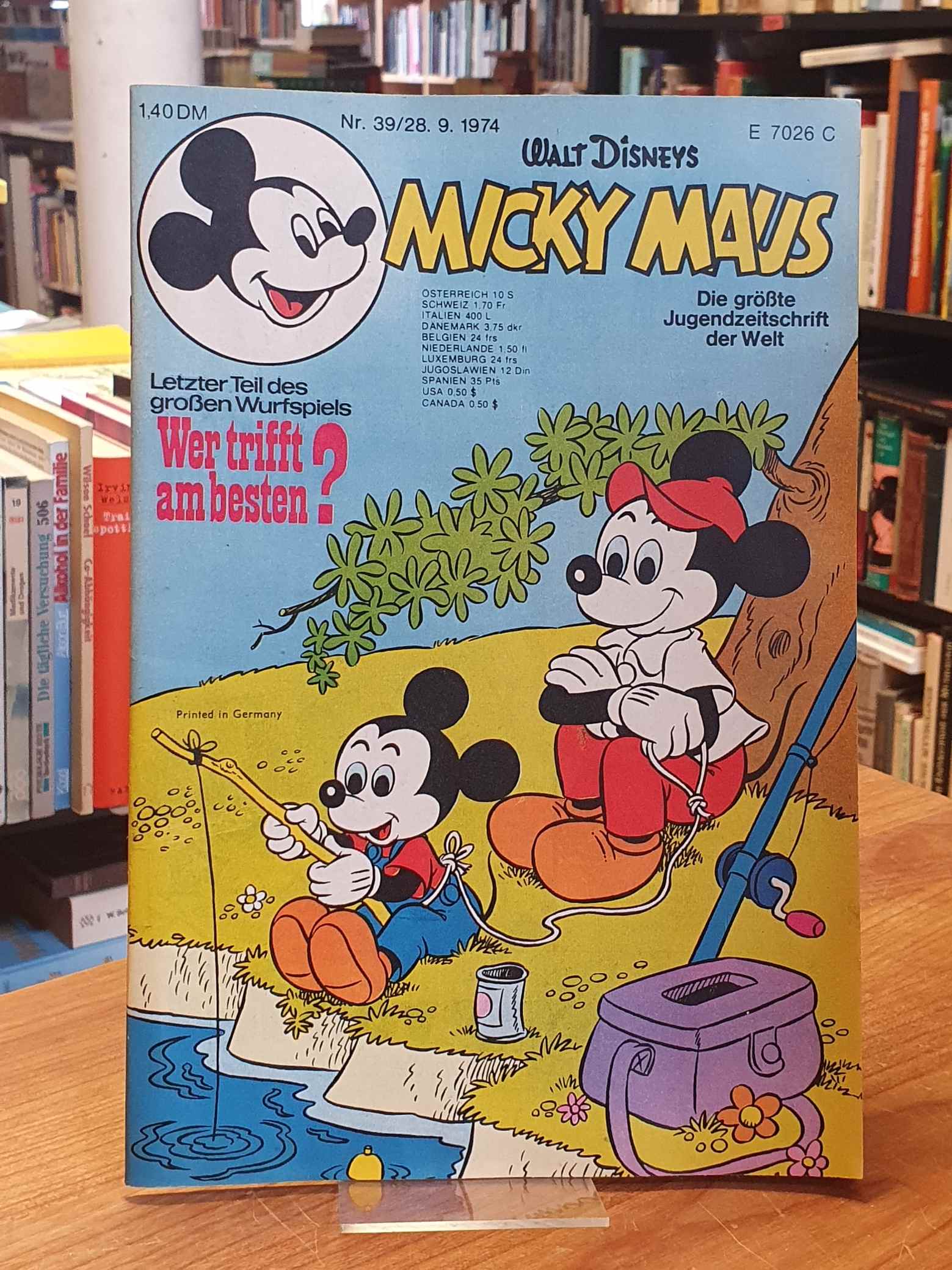 Disney, Micky Maus – Die größte Jugendzeitschrift der Welt, Nr. 39 vom 28.9.1974 Disney, Micky Maus – Die größte Jugendzeitschrift der Welt, Nr. 39 vom 28.9.1974