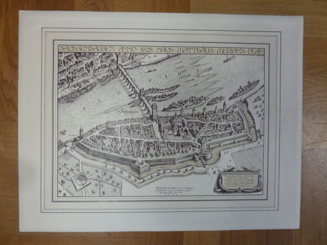 Merian, Sachsenhausen anno 1628 nach Matthäus Merians Plan, Merian, Sachsenhausen anno 1628 nach Matthäus Merians Plan,