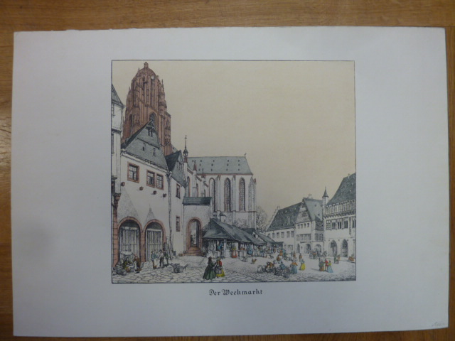 Becker, Der Weckmarkt (handkoloriert), Becker, Der Weckmarkt (handkoloriert),