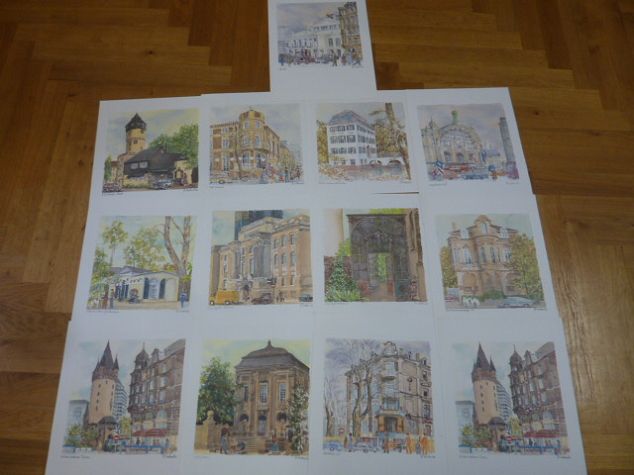 Sadovska [Sadowska], Mappe mit vierfabrigen Drucken nach Aquarellen, allesamt Fr