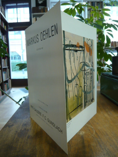 Oehlen, Bilder – 1980 – 1988, Faltkarte zur Eröffnung der Ausstellung,