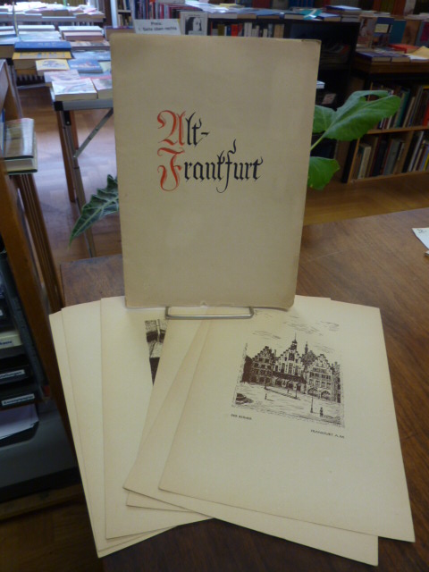 Dörr, Alt-Frankfurt, Mappe mit 7 Reproduktionen von Federzeichnungen, Dörr, Alt-Frankfurt, Mappe mit 7 Reproduktionen von Federzeichnungen,