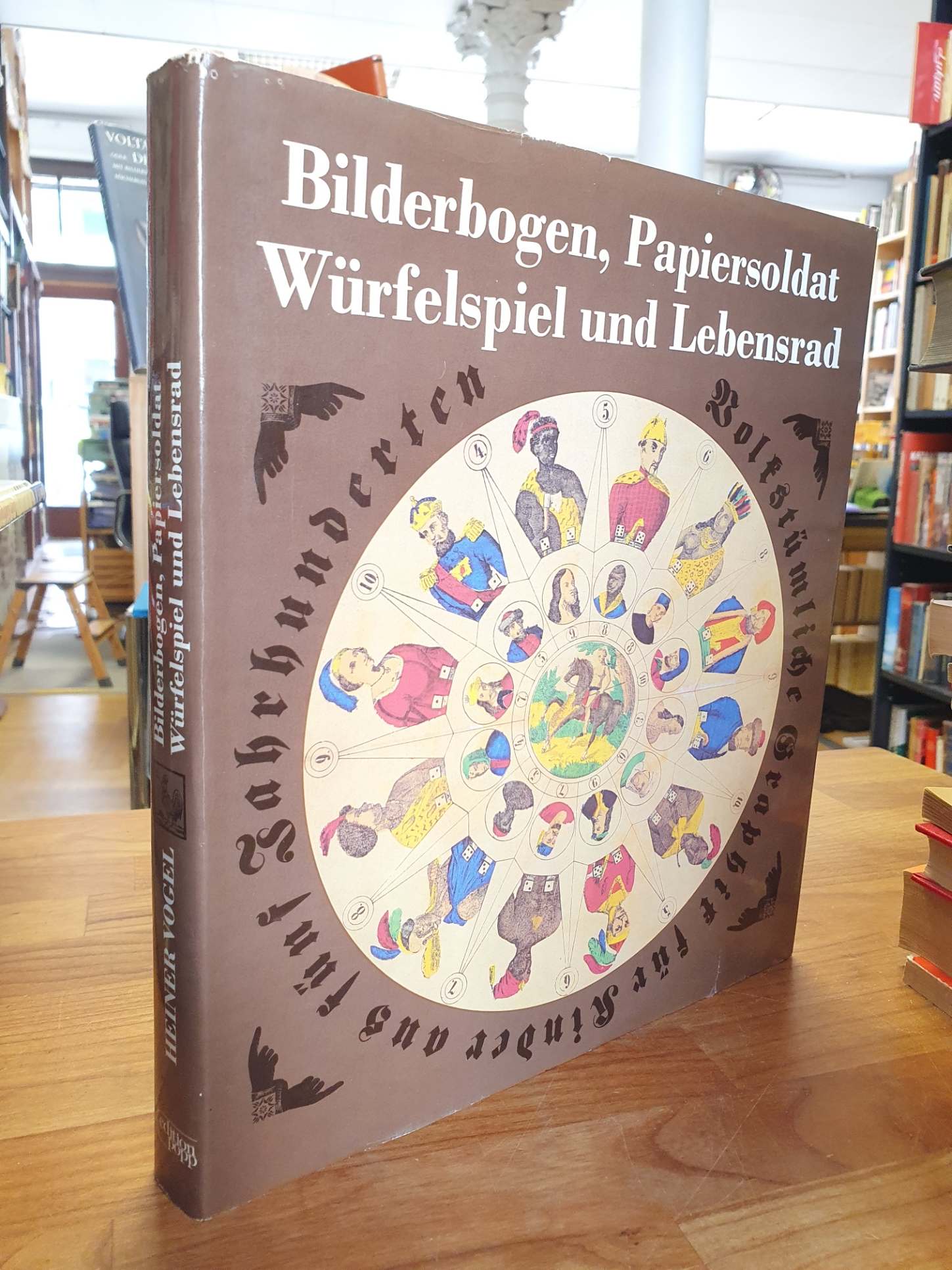 Vogel, Bilderbogen, Papiersoldat, Würfelspiel und Lebensrad – Volkstümliche Grap
