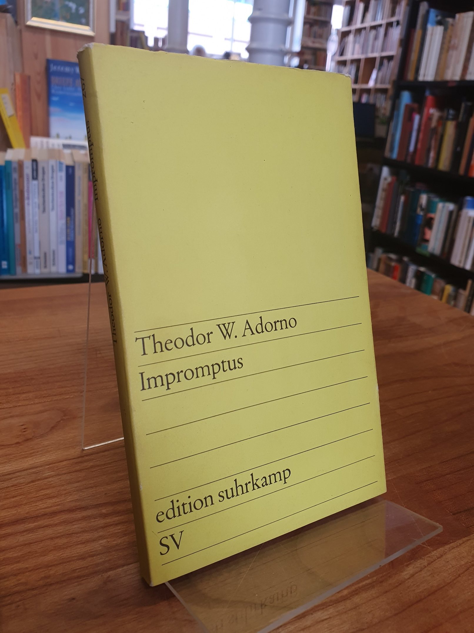Adorno, Impromptus – 2. Folge neu gedruckter musikalischer Aufsätze,