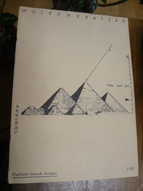 Zeitschrift, Wolkenkratzer – Frankfurter kulturelle Anzeigen, Nr. 5 / 1983, März Zeitschrift, Wolkenkratzer – Frankfurter kulturelle Anzeigen, Nr. 5 / 1983, März