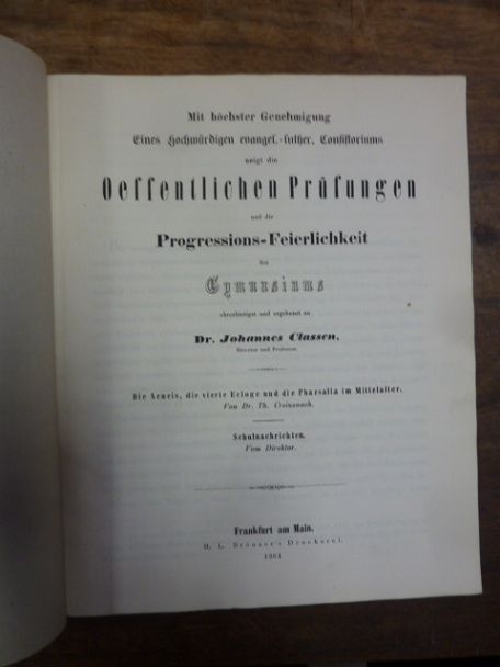 Creizenach, Die Aeneis, die vierte Ecloge und die Pharsalia im Mittelalter, Creizenach, Die Aeneis, die vierte Ecloge und die Pharsalia im Mittelalter,