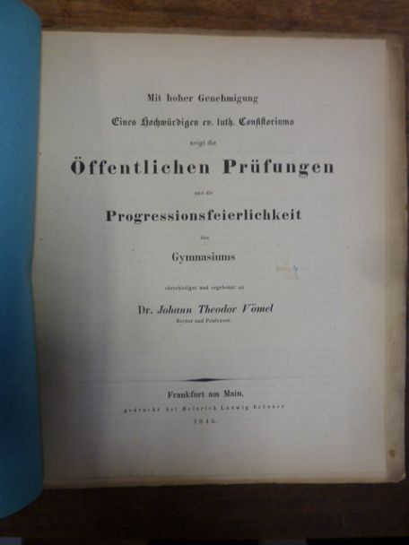 Vömel, Nachtrag zu der Abhandlung über die Aechtheit der Urkunden bei Demosthene Vömel, Nachtrag zu der Abhandlung über die Aechtheit der Urkunden bei Demosthene