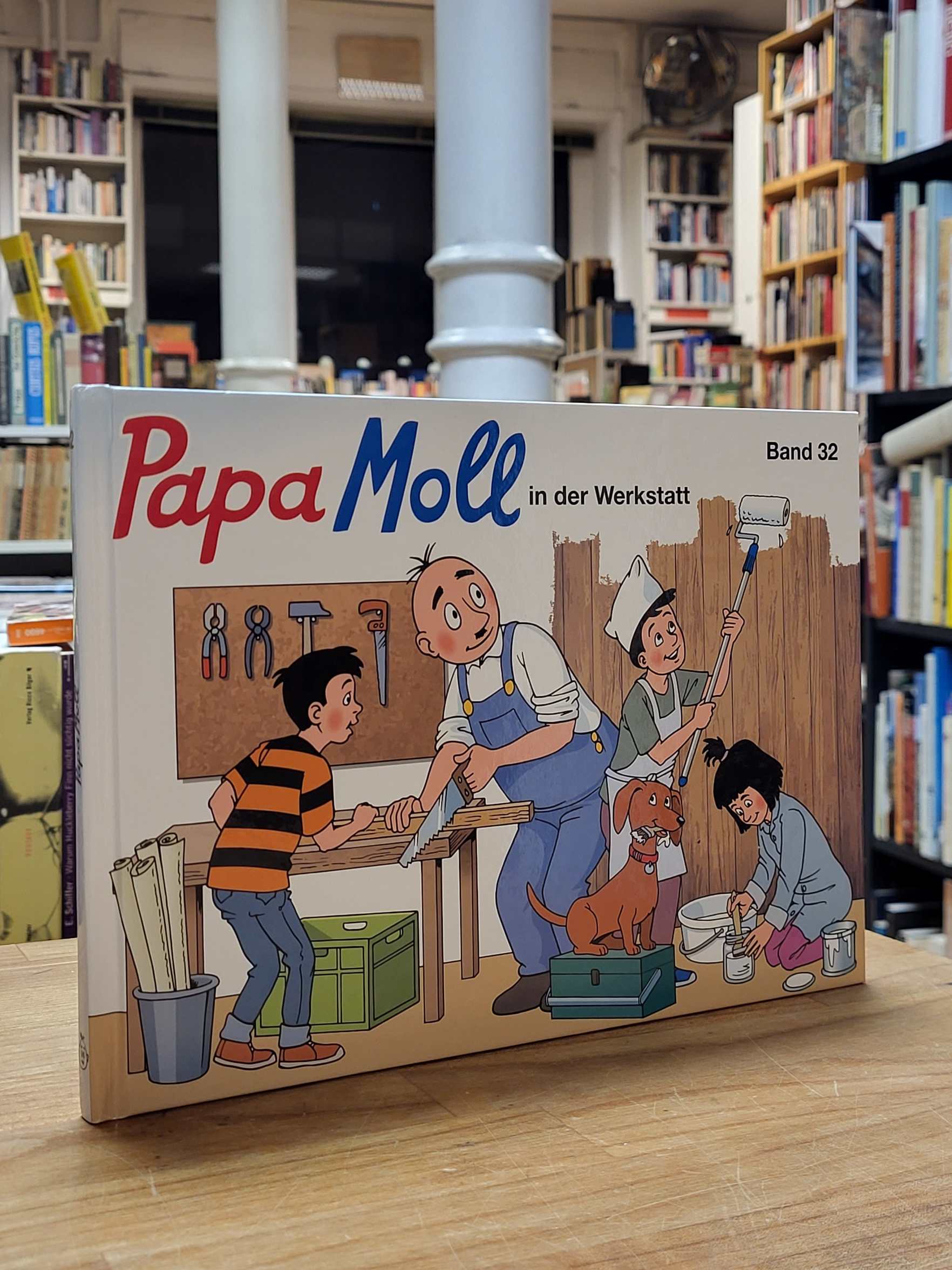 Jonas, Papa Moll in der Werkstatt,