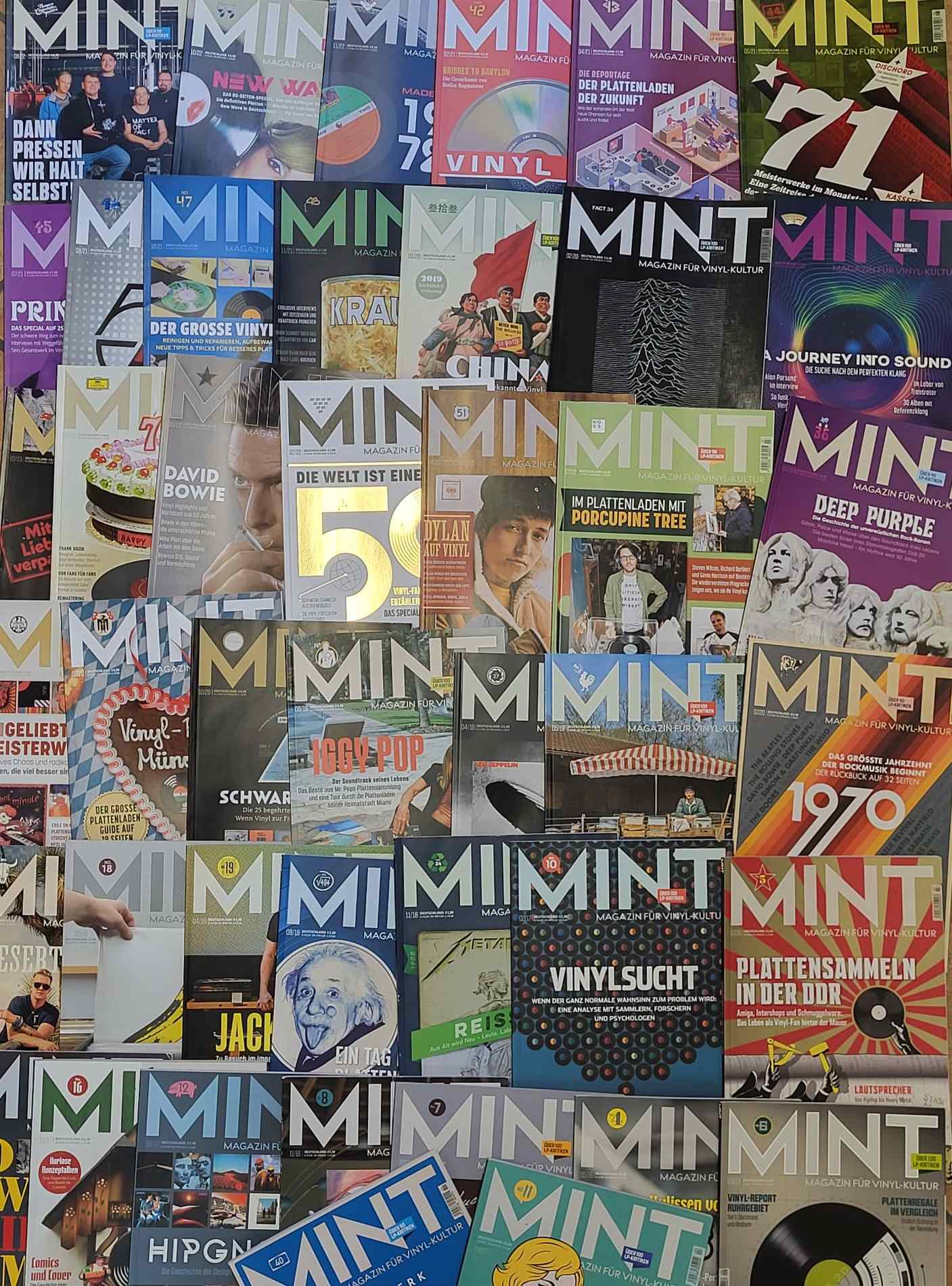Konvolut der Zeitschrift ‚Mint – Magazin für Vinyl-Kultur‘, Konvolut der Zeitschrift ‚Mint – Magazin für Vinyl-Kultur‘,