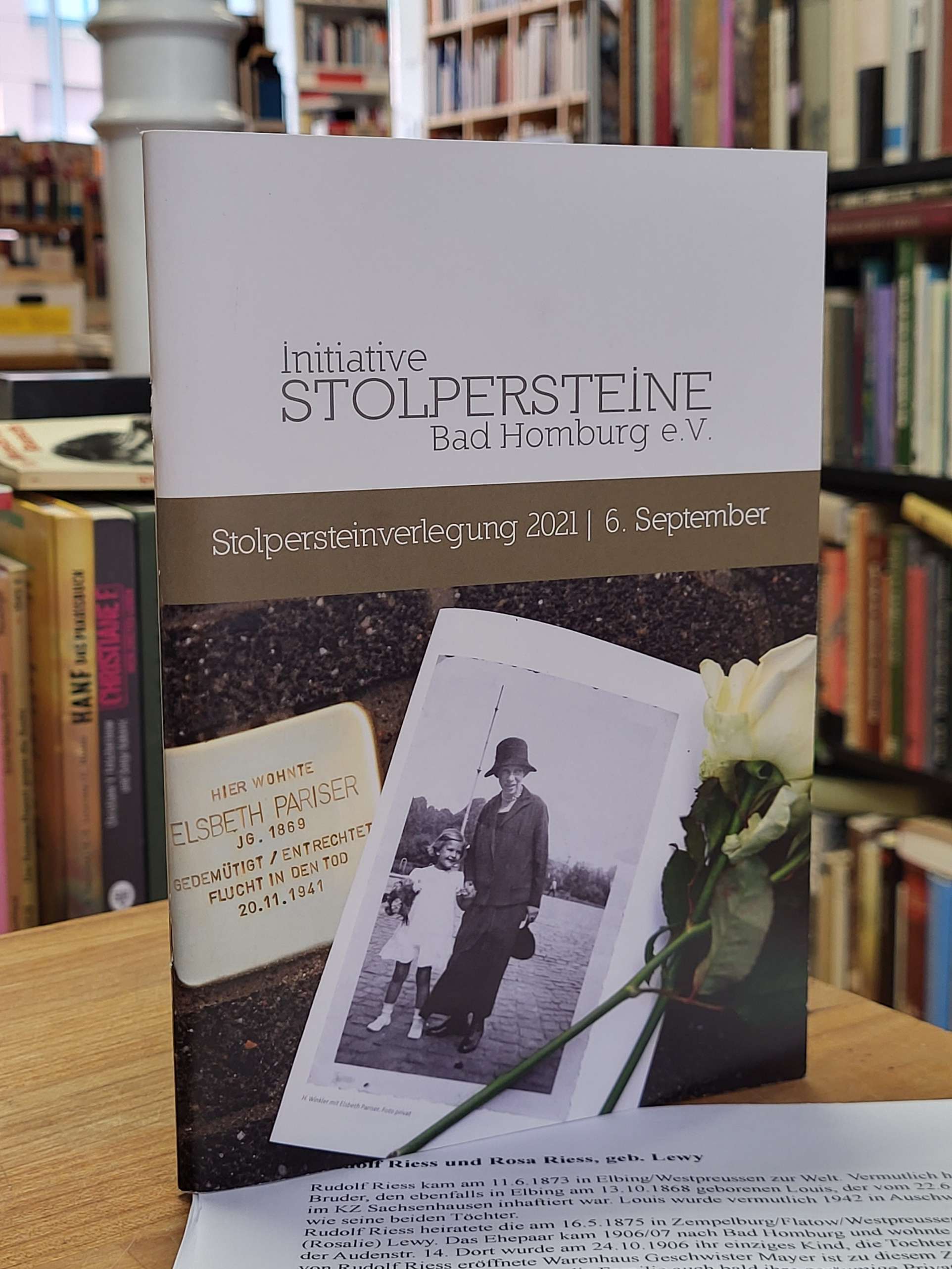 Initiative Stolpersteine Bad Homburg (Hrsg.), Verlegung 2021, Initiative Stolpersteine Bad Homburg (Hrsg.), Verlegung 2021,