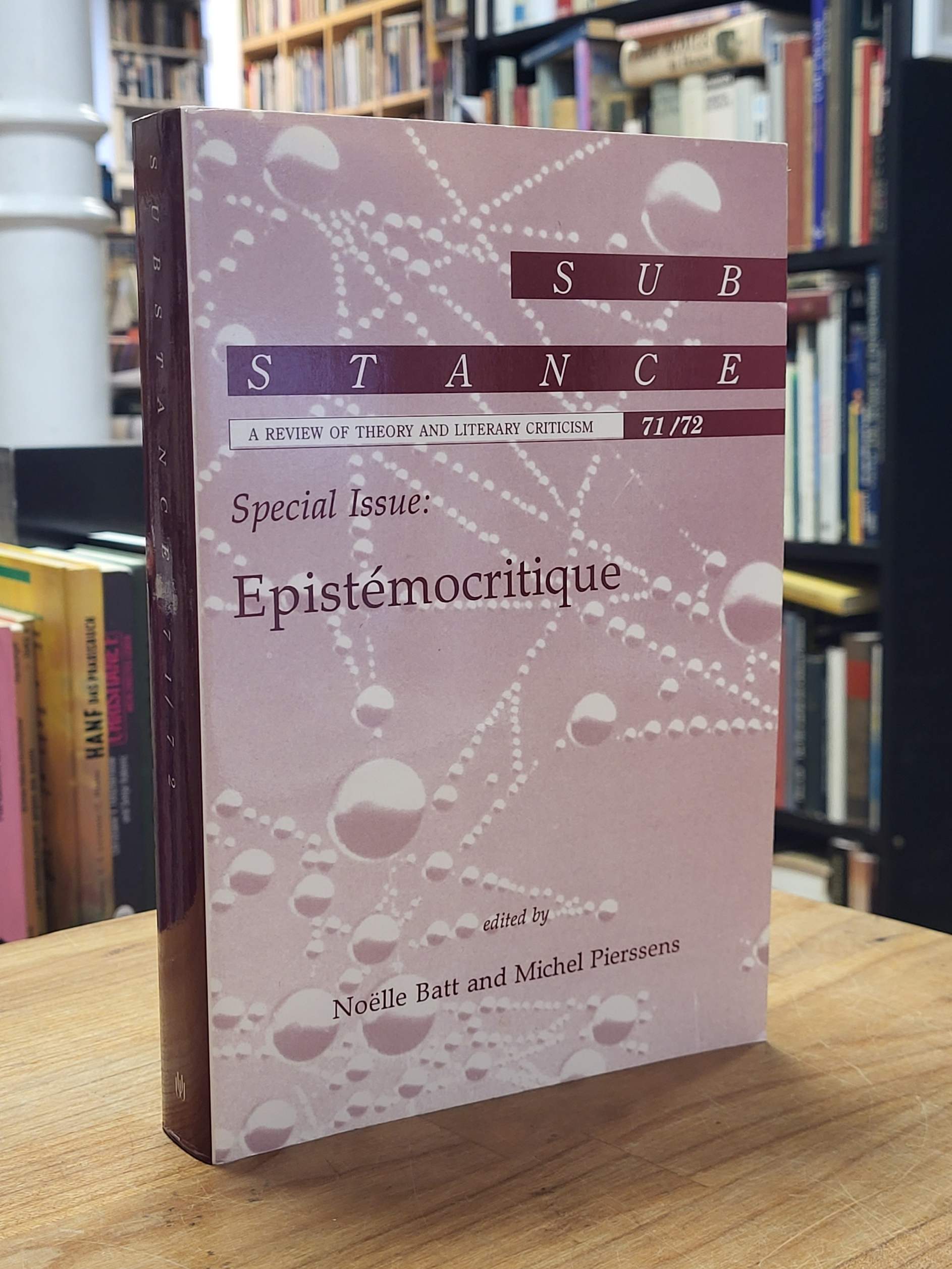 Substance 71/72 Epistemocritique Substance 71/72 Epistemocritique