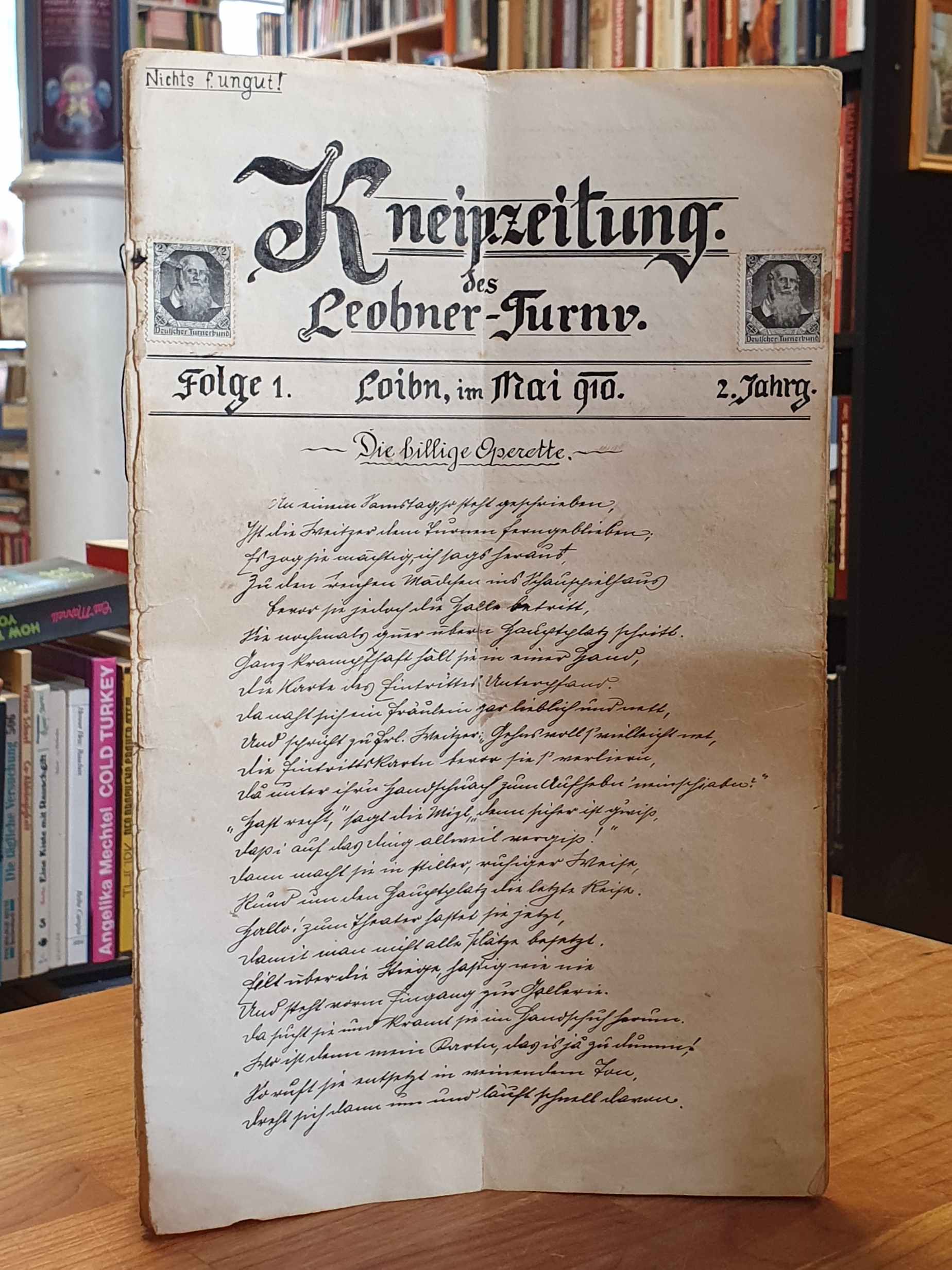 Österrreich / Leobner-Turnverein, Kneipzeitung – Folge 1. – 2. Jahrgang, Österrreich / Leobner-Turnverein, Kneipzeitung – Folge 1. – 2. Jahrgang,