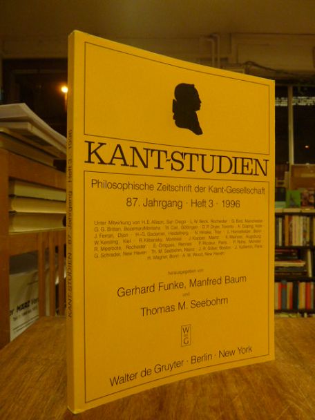 Kant, Kant-Studien – Philosophische Zeitschrift der Kant-Gesellschaft, 87. Jahrg