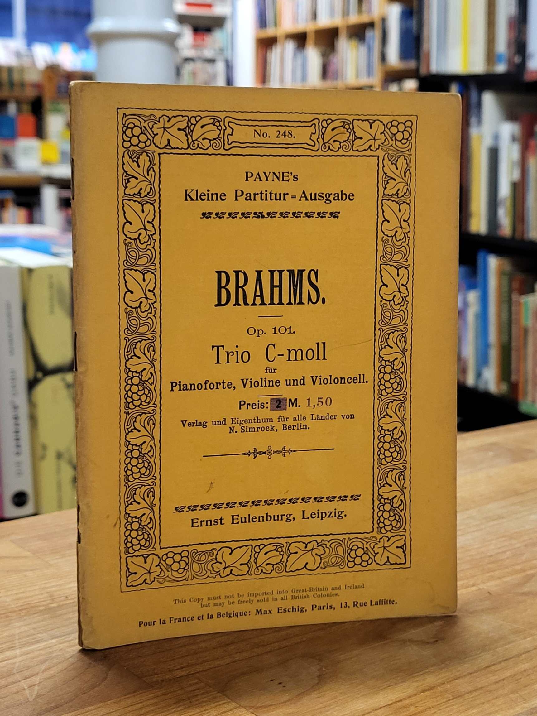 Opus 101 – Trio C-moll – Pianoforte, Violine und Violoncell – Edition Eulenburg Opus 101 – Trio C-moll – Pianoforte, Violine und Violoncell – Edition Eulenburg