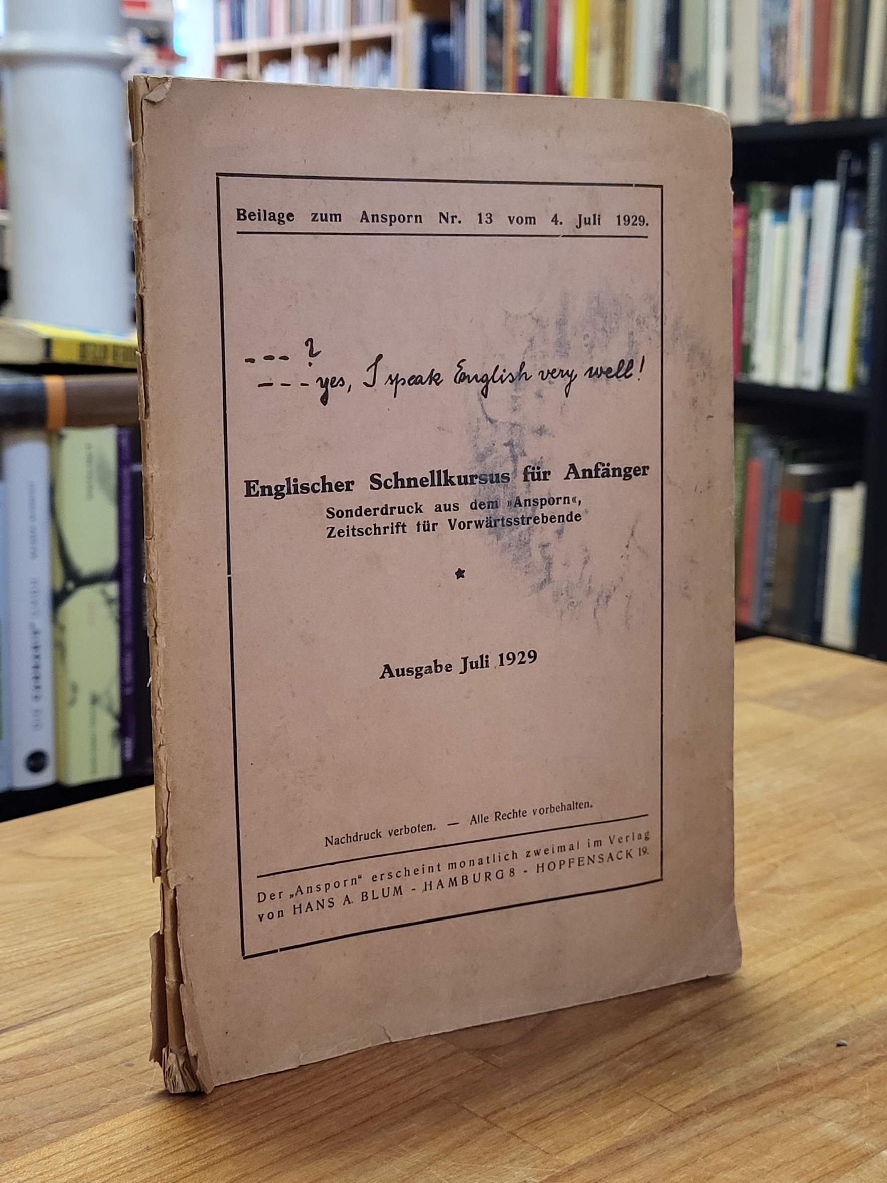 Englisch / Heinz Diestel, Englischer Schnellkurs für Anfänger – Sonderdruck aus Englisch / Heinz Diestel, Englischer Schnellkurs für Anfänger – Sonderdruck aus