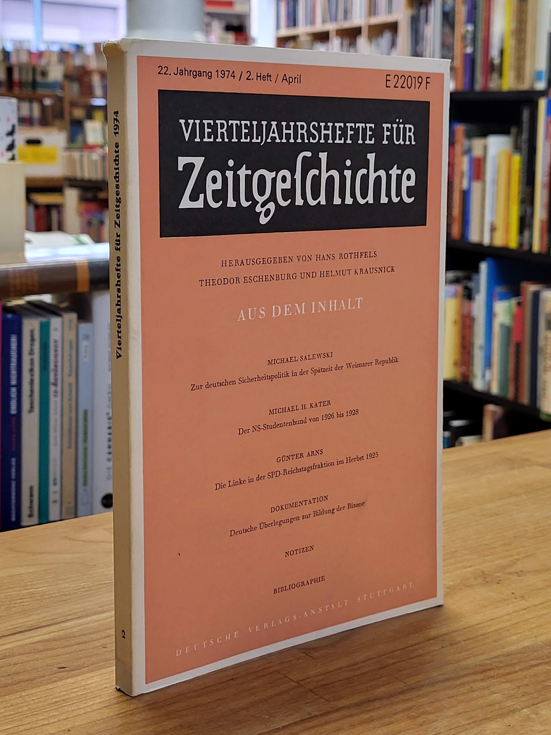 Kater, Der NS-Studentenbund von 1926 bis 1928 – [in Vierteljahreshefte für Zeitg Kater, Der NS-Studentenbund von 1926 bis 1928 – [in Vierteljahreshefte für Zeitg