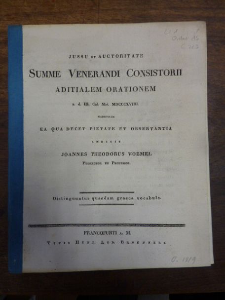 Voemel, Distinguuntur quaedam graeca vocabula,