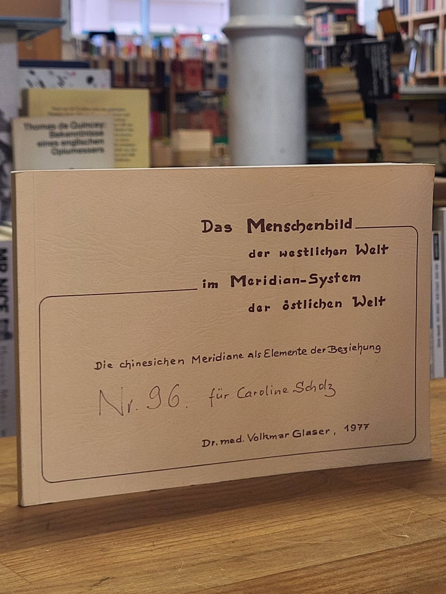 Das Menschenbild der westlichen Welt im Meridian-System der östlichen Welt Das Menschenbild der westlichen Welt im Meridian-System der östlichen Welt