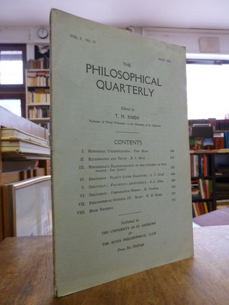 Knox, The Philosophical Quarterly, Vol. 3, No. 12, July 1953,