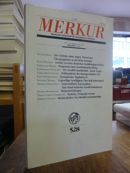 Bohrer, Merkur – Deutsche Zeitschrift für Europäisches Denken, Heft 3, 47. Jahrg Bohrer, Merkur – Deutsche Zeitschrift für Europäisches Denken, Heft 3, 47. Jahrg