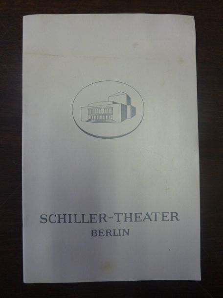 Schiller-Theater, Programmheft zur Spielzeit 1967/68,
