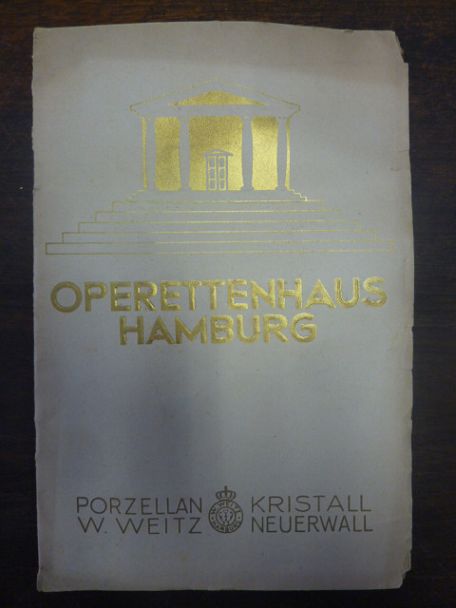Operettenhaus Hamburg, Programmheft ‚Die schwebende Jungfrau‘ von Franz Arnold u
