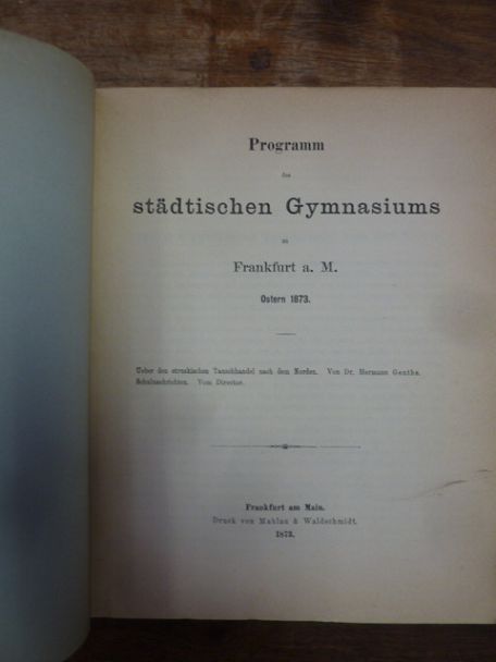 Genthe, Teil 1: Ueber den etruskischen Tauschhandel nach dem Norden, Teil 2: Sch Genthe, Teil 1: Ueber den etruskischen Tauschhandel nach dem Norden, Teil 2: Sch