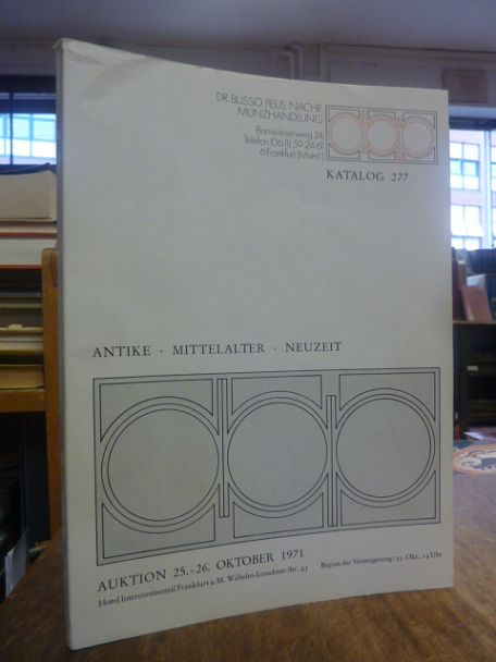 Münzhandlung Dr. Busso Peus Nachf., Katalog 277: Antike, Mittelalter, Neuzeit,