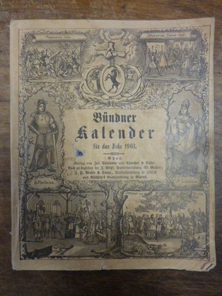 Europa / Schweiz, Bündner Kalender für das Jahr 1903,