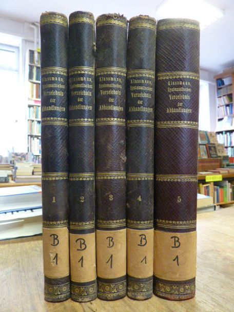 Klussmann, Systematisches Verzeichnis der Abhandlungen, welche in den Schulschri Klussmann, Systematisches Verzeichnis der Abhandlungen, welche in den Schulschri
