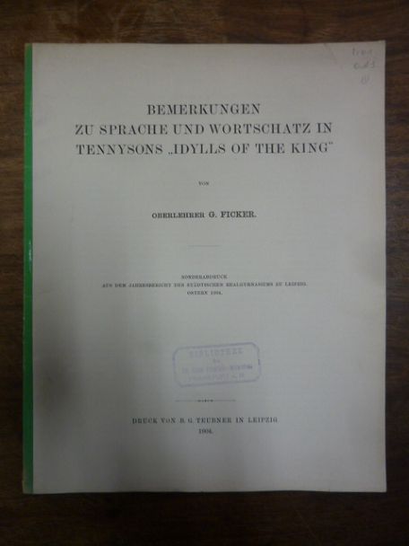 Tennyson, Bemerkungen zu Sprache und Wortschatz in Tennysons „Idylls of the King