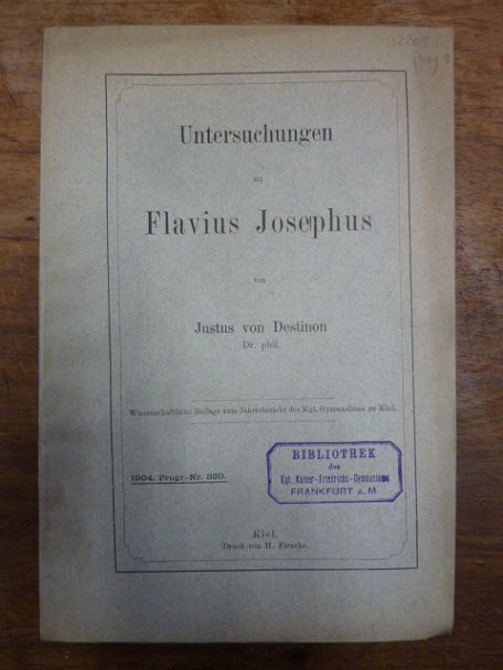 Haemmerle, Untersuchungen zu Flavius Josephus,
