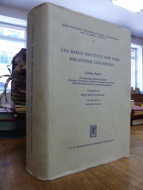 Leo Baeck Institute New York, Bibliothek und Archiv – Katalog, Band 1: Deutschsp