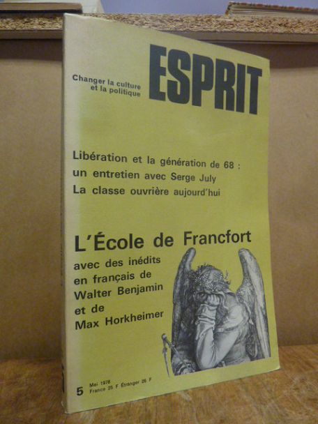 Thibaud, ESPRIT n° 5, Mai 1978: Libération et la génération de 68: un entretien