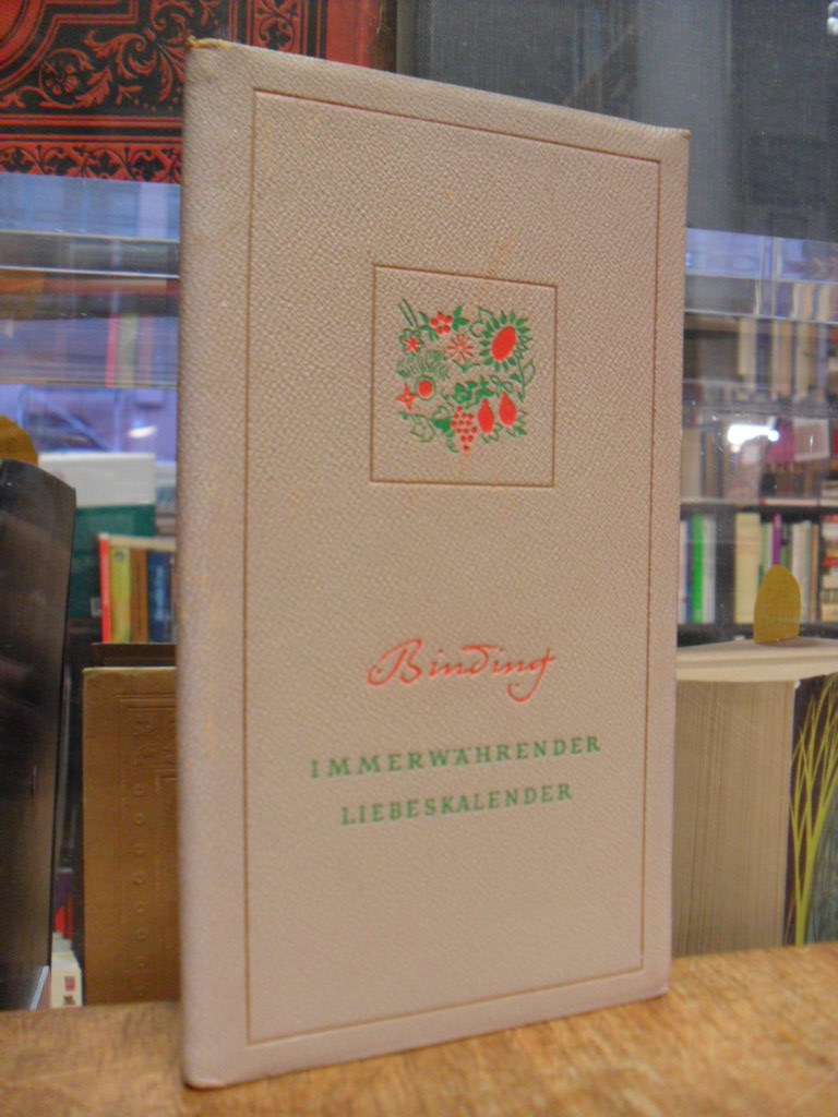 Binding, Immerwährender Liebeskalender, Binding, Immerwährender Liebeskalender,