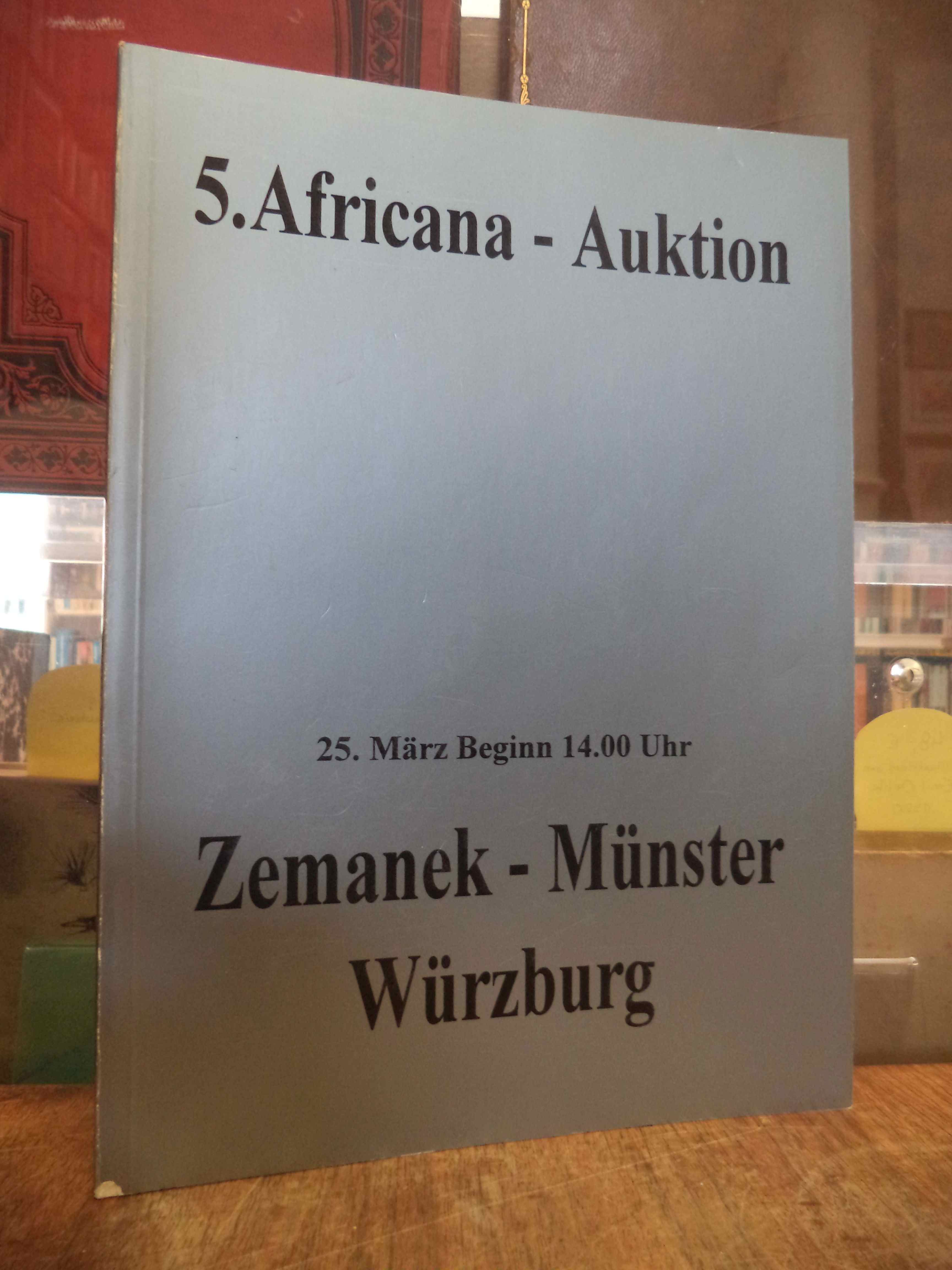Afrika / Auktionskatalog, 5. Africana-Auktion, 25. März 1995, Afrika / Auktionskatalog, 5. Africana-Auktion, 25. März 1995,