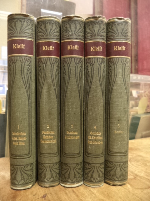 Kleist, Heinrich v. Kleists Werke, 5 Bände (= alles), Kleist, Heinrich v. Kleists Werke, 5 Bände (= alles),