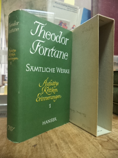 Fontane, Sämtliche Werke, Schriften und Briefe, [Abteilung III (3)]: Aufsätze, K