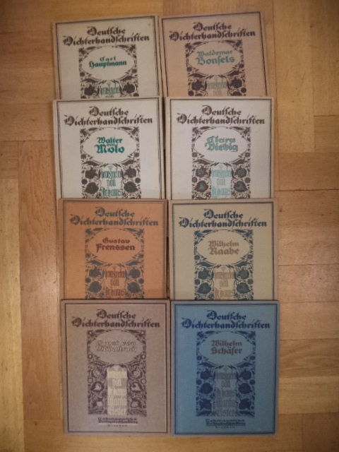 Elster, Deutsche Dichterhandschriften, Konvolut von 8 Bände (von insg. 13 erschi Elster, Deutsche Dichterhandschriften, Konvolut von 8 Bände (von insg. 13 erschi