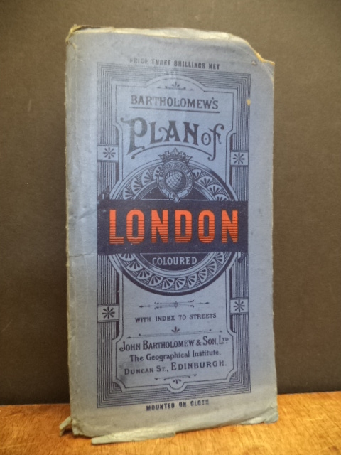 London / J. Bartholomew, Bartholomew’s Plan of London – Coloured with Index to S