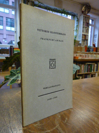 Vittorio Klostermann, Vittorio Klostermann – Verlagskatalog 1930-1960,
