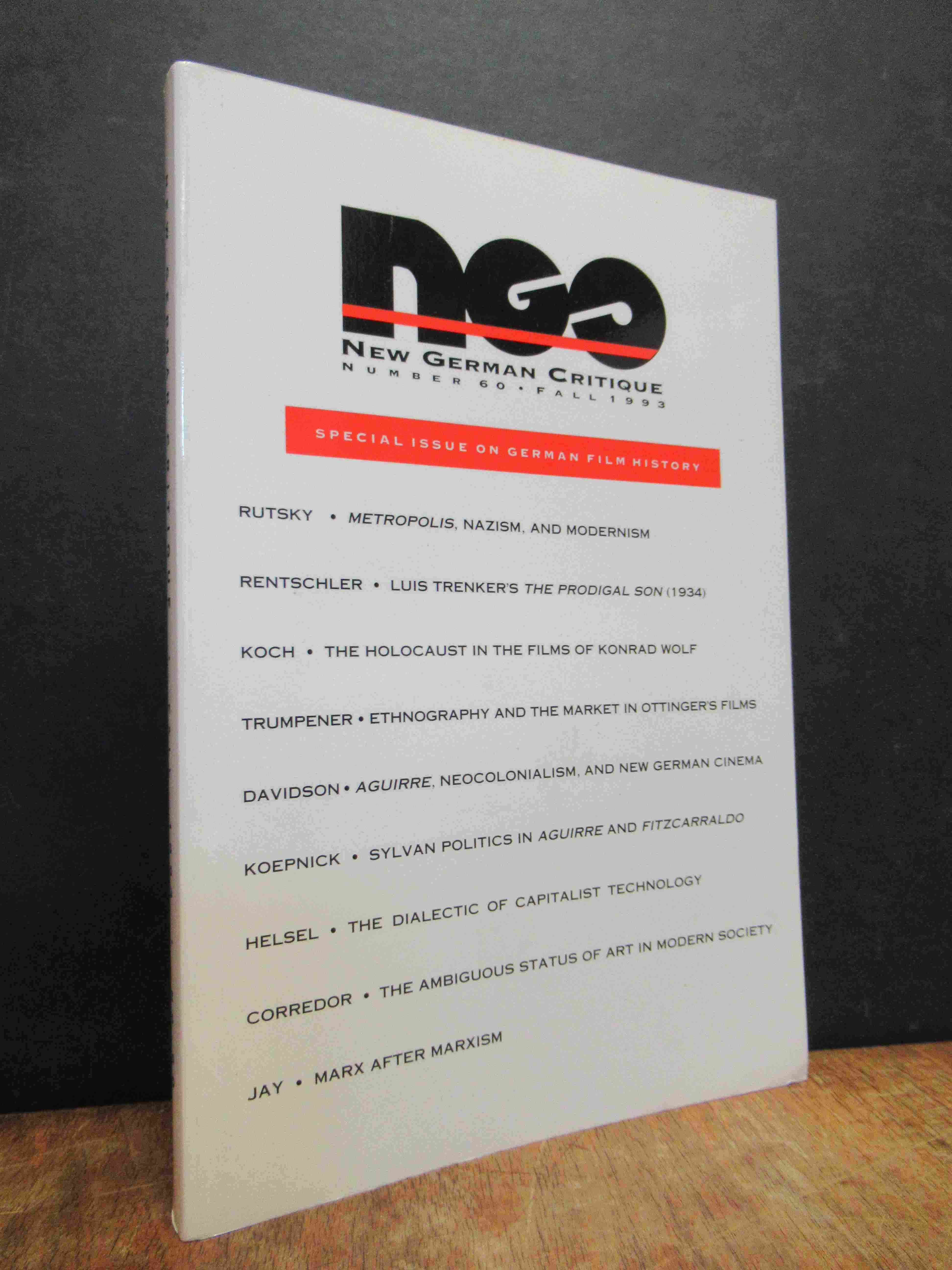 Bathrick, New German Critique – NGC, Number 60, Fall 1993: Special Issue on Germ Bathrick, New German Critique – NGC, Number 60, Fall 1993: Special Issue on Germ