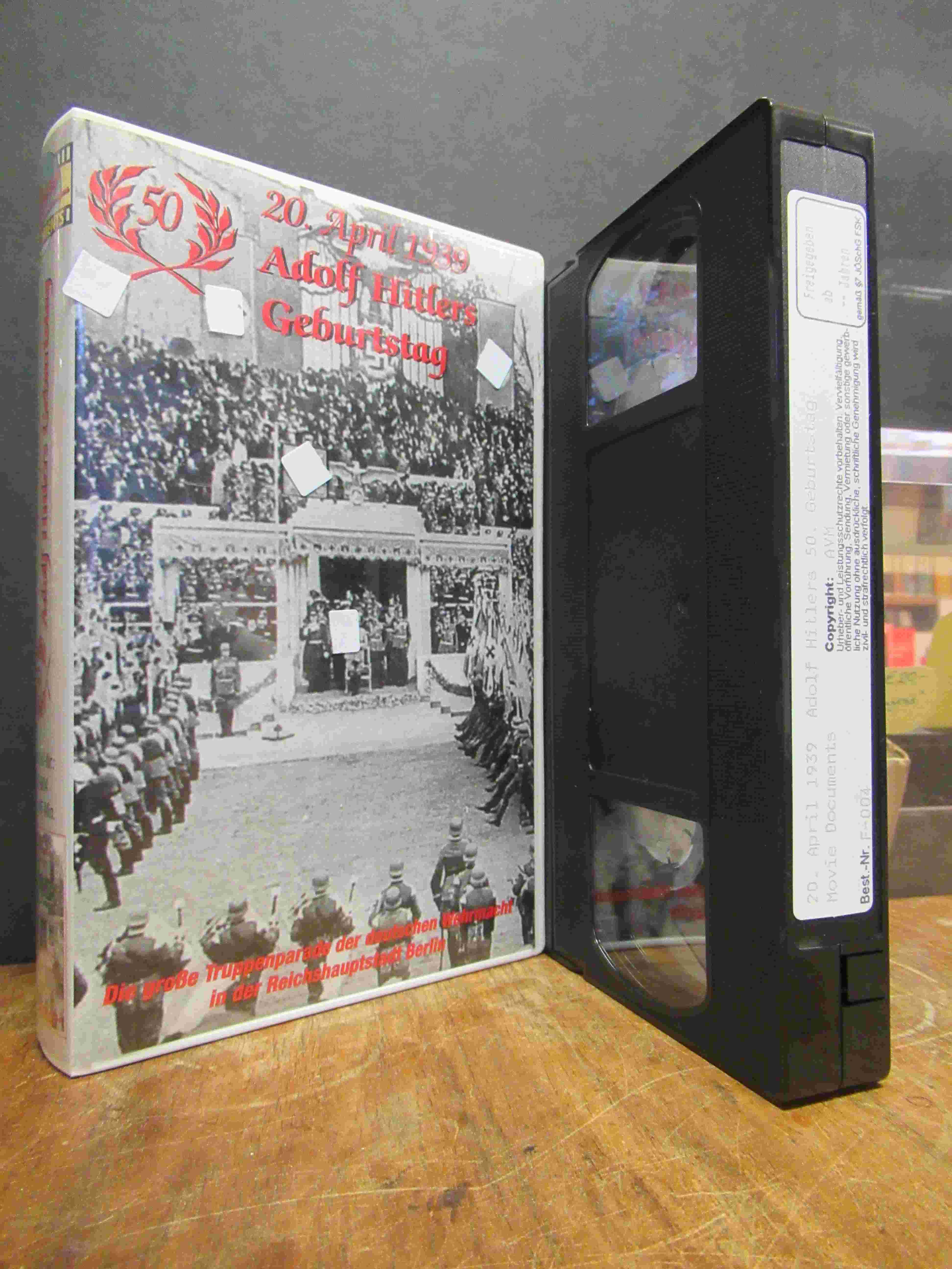 AV Medien Produktion (Hrsg.), 20. April 1939 – Adolf Hitlers 50. Geburtstag, VHS AV Medien Produktion (Hrsg.), 20. April 1939 – Adolf Hitlers 50. Geburtstag, VHS
