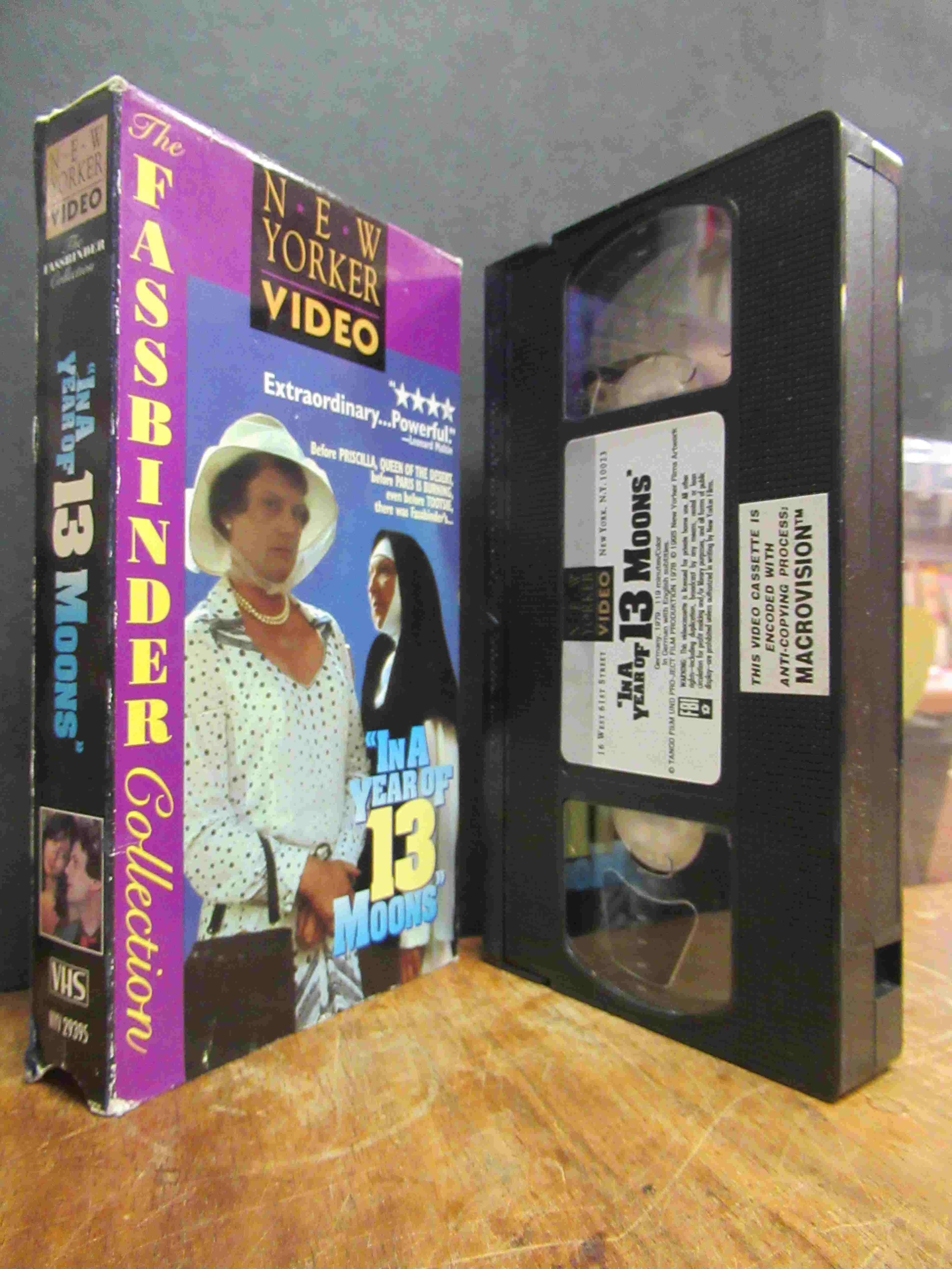 Fassbinder, In a Year with 13 Moons = In einem Jahr mit 13 Monden, VHS Videokass Fassbinder, In a Year with 13 Moons = In einem Jahr mit 13 Monden, VHS Videokass