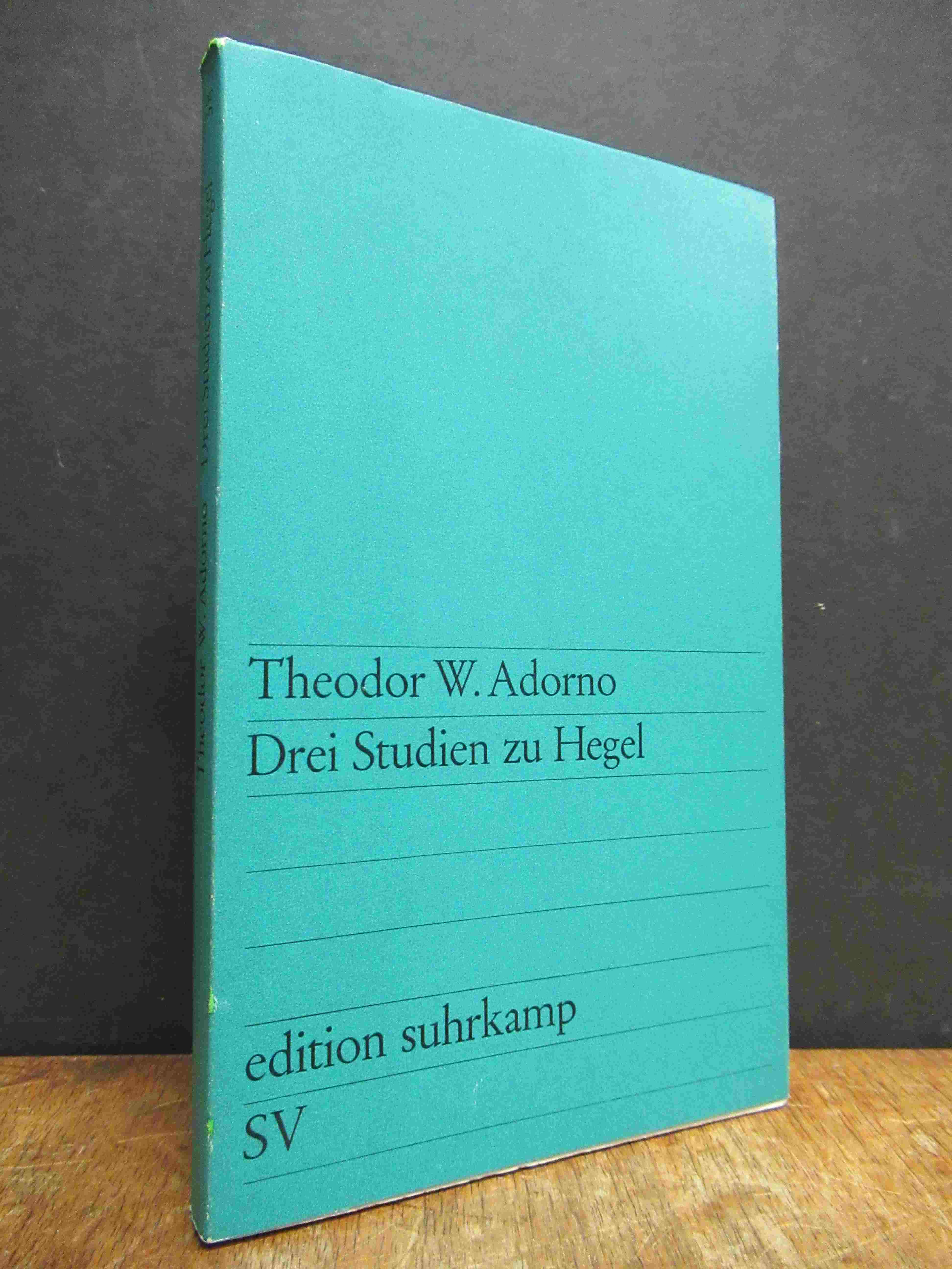 Adorno, Drei Studien zu Hegel,