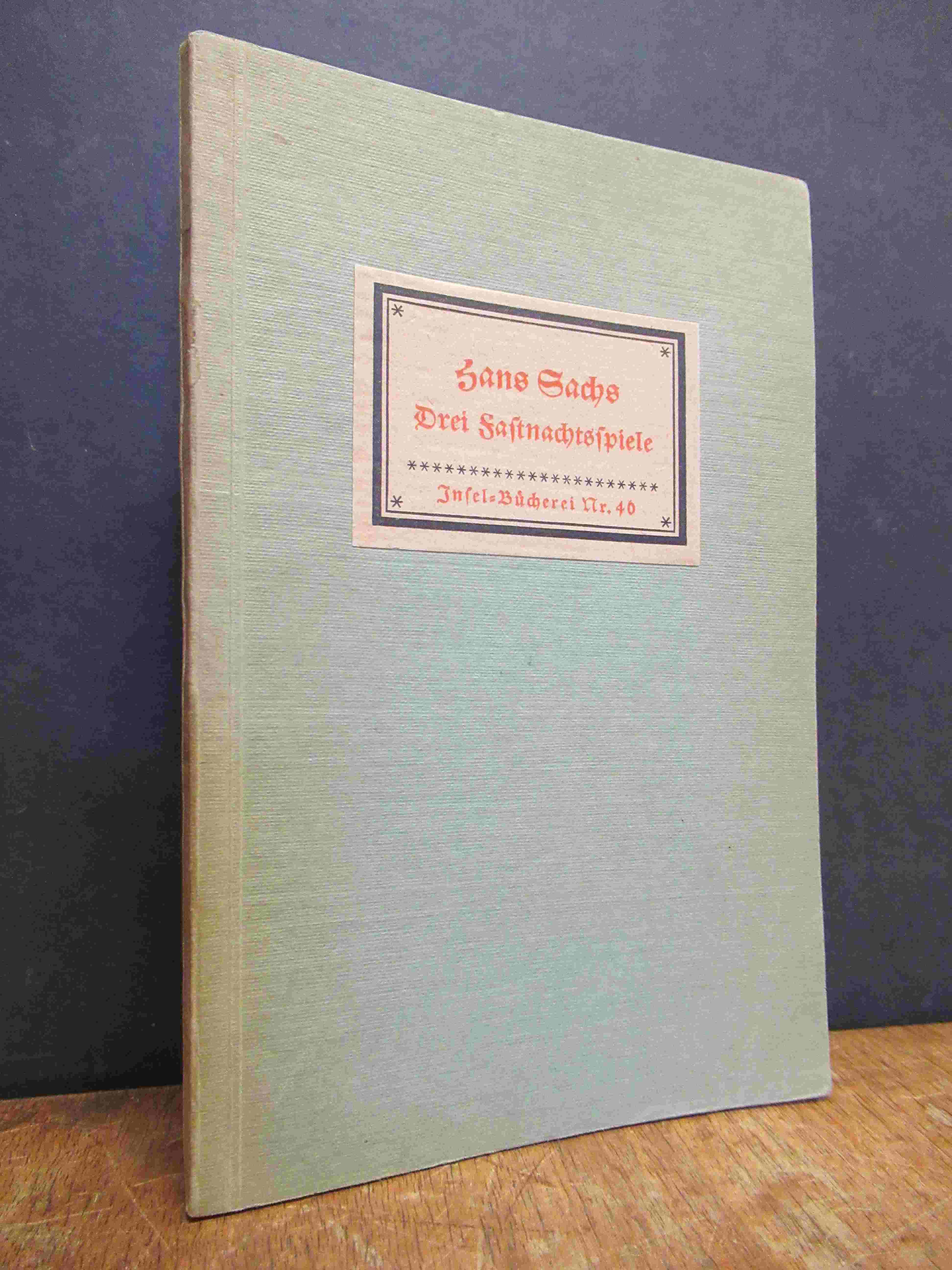 IB 0046, Drei Fastnachtsspiele, (broschierte Restbinderate / Restauflage), IB 0046, Drei Fastnachtsspiele, (broschierte Restbinderate / Restauflage),